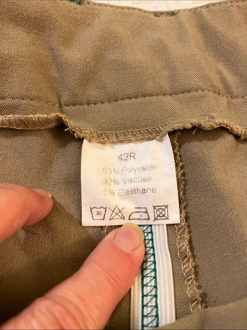 Piper Women's Khaki Riding Chinos with Contrast Trim - Picture 3 of 7
